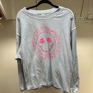 Blue corded beach bum sweatshirt